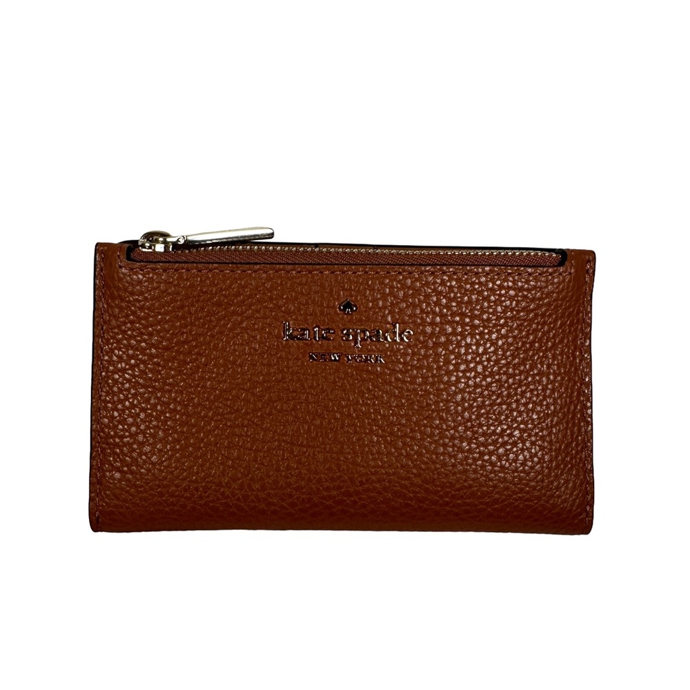 Kate Spade Leila small slim bifold wallet Brown‎ Leather